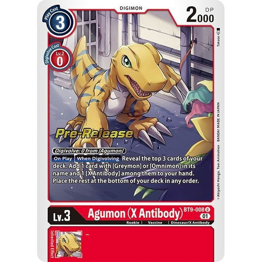 Image for Agumon (X Antibody) (BT9-008 U) (BT09_PR) - Digimon Card Game