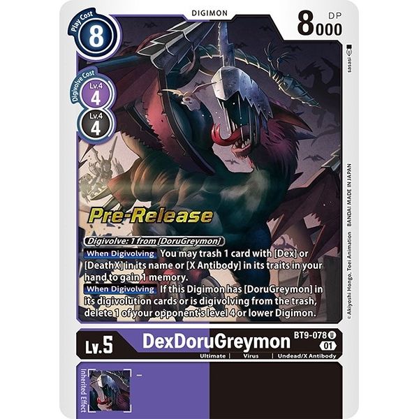Image for DexDoruGreymon (BT9-078 U) (BT09_PR) - Digimon Card Game