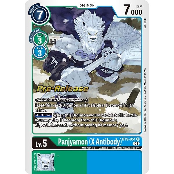 Image for Panjyamon (X Antibody) (BT9-051 U) (BT09_PR) - Digimon Card Game
