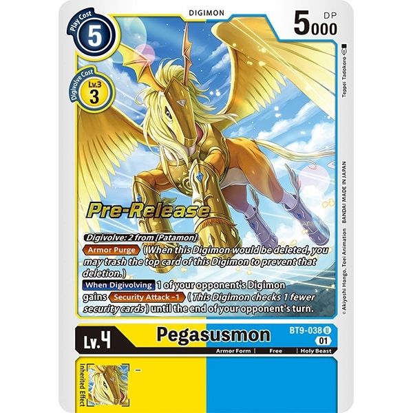 Image for Pegasusmon (BT9-038 U) (BT09_PR) - Digimon Card Game