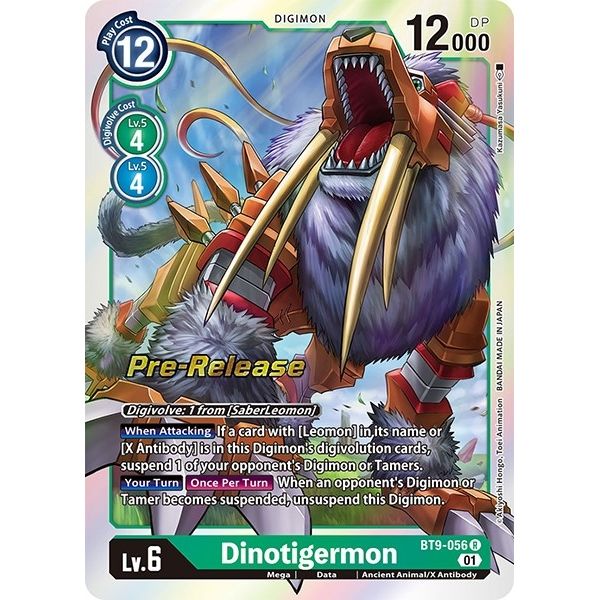 Image for Dinotigermon (BT9-056 R) (BT09_PR) - Digimon Card Game