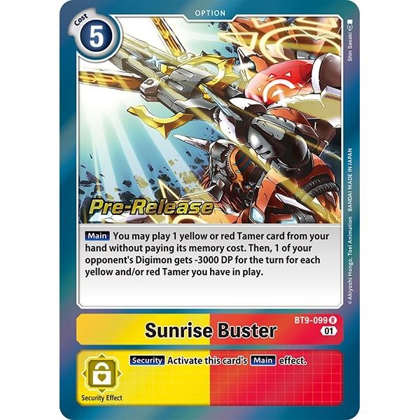 Image for Sunrise Buster (BT9-099 R) (BT09_PR) - Digimon Card Game