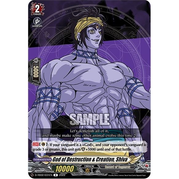 Image for God of Destruction & Creation, Shiva (D-TB02/031EN) (D-TB02) - Cardfight Vanguard
