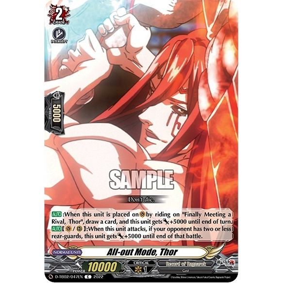 Image for All-out Mode, Thor (D-TB02/047EN) (D-TB02) - Cardfight Vanguard