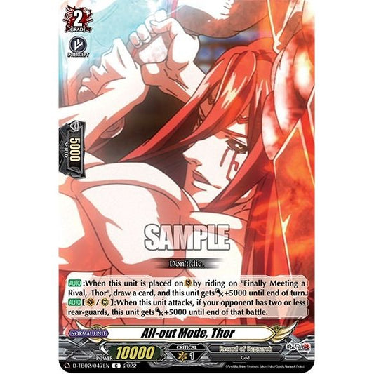 Image for All-out Mode, Thor (D-TB02/047EN) (D-TB02) - Cardfight Vanguard