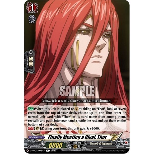Image for Finally Meeting a Rival, Thor (D-TB02/048EN) (D-TB02) - Cardfight Vanguard