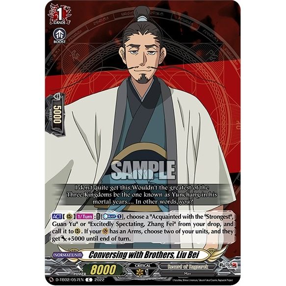 Image for Conversing with Brothers, Liu Bei (D-TB02/057EN) (D-TB02) - Cardfight Vanguard