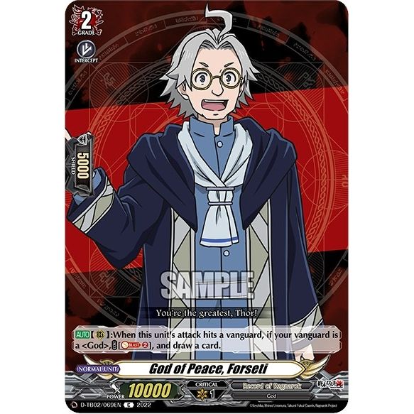 Image for God of Peace, Forseti (D-TB02/069EN) (D-TB02) - Cardfight Vanguard