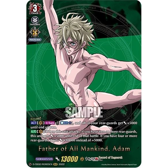 Image for Father of All Mankind, Adam (RGR) (D-TB02/RGR05EN) (D-TB02) - Cardfight Vanguard