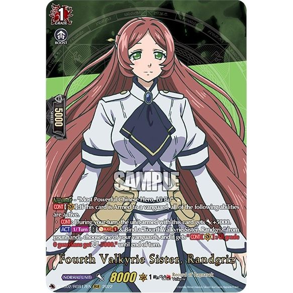 Image for Fourth Valkyrie Sister, Randgriz (RGR) (D-TB02/RGR17EN) (D-TB02) - Cardfight Vanguard