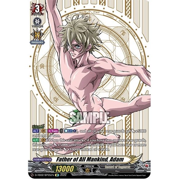 Image for Father of All Mankind, Adam (SP) (D-TB02/SP05EN) (D-TB02) - Cardfight Vanguard