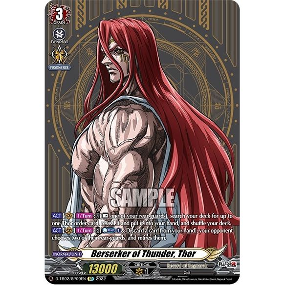 Image for Berserker of Thunder, Thor (SP) (D-TB02/SP09EN) (D-TB02) - Cardfight Vanguard