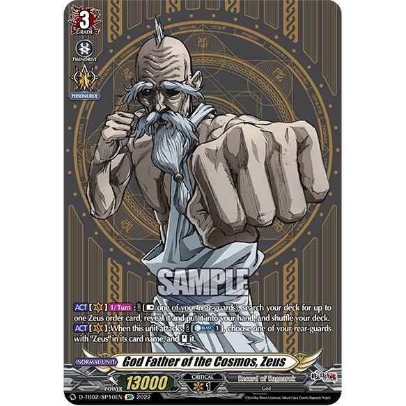 Image for God Father of the Cosmos, Zeus (SP) (D-TB02/SP10EN) (D-TB02) - Cardfight Vanguard