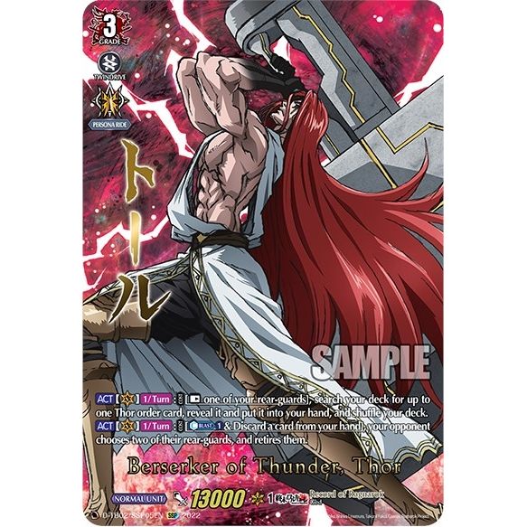 Image for Berserker of Thunder, Thor (SSP) (D-TB02/SSP05EN) (D-TB02) - Cardfight Vanguard
