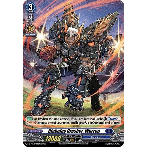 Image for Diabolos Crasher, Warren (Foil) (D-PR/081EN) (D-PR) - Cardfight Vanguard