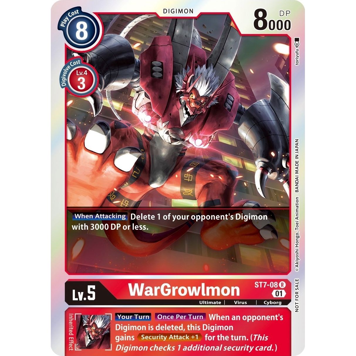 Image for WarGrowlmon (Gen Con 2022) (ST7-08 R) (ST-7) - Digimon Card Game