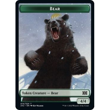 Image for Bear // Monk Double-Sided Token (14 // 6) (2X2) - Magic: The Gathering