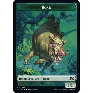 Image for Boar // Soldier Double-Sided Token (15 // 7) (2X2) - Magic: The Gathering