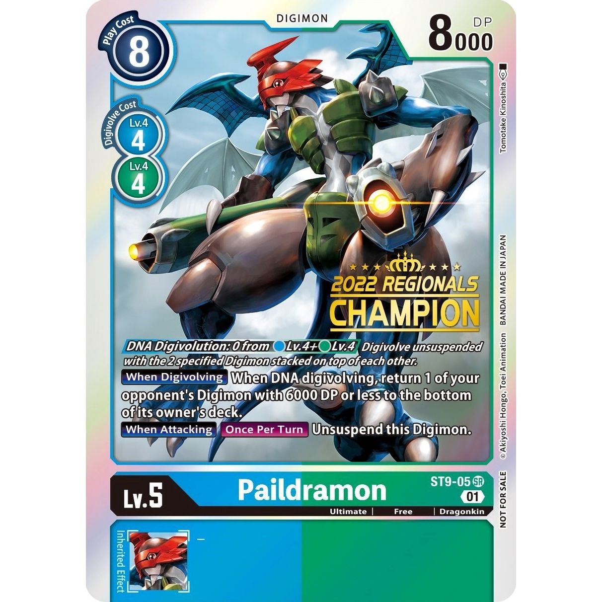 Image for Paildramon (2022 Championship Offline Regional) [Online Champion] (ST9-05 SR) (ST-9) - Digimon Card Game