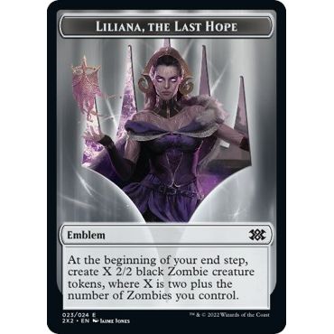 Image for Emblem - Liliana, the Last Hope // Spirit (002) Double-Sided Token (23 // 2) (2X2) - Magic: The Gathering
