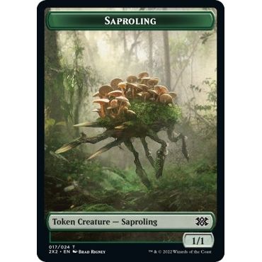 Image for Saproling // Phyrexian Golem Double-Sided Token (17 // 21) (2X2) - Magic: The Gathering
