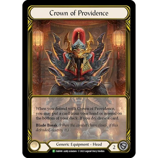 Image for Crown of Providence (Golden) - FAB088 (FAB088) (PR) - Flesh and Blood TCG