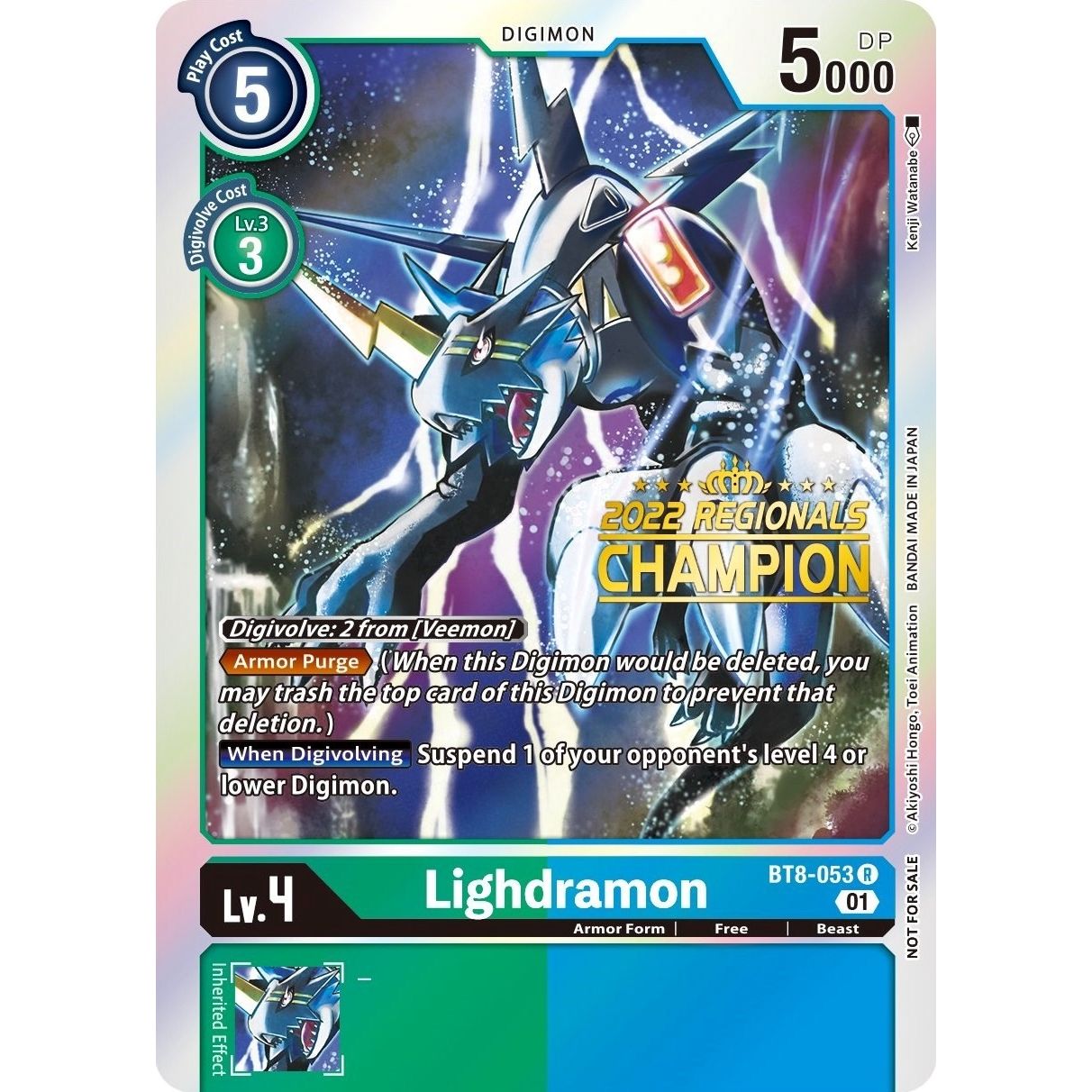 Image for Lighdramon (2022 Championship Offline Regional) [Online Champion] (BT8-053 R) (BT08) - Digimon Card Game