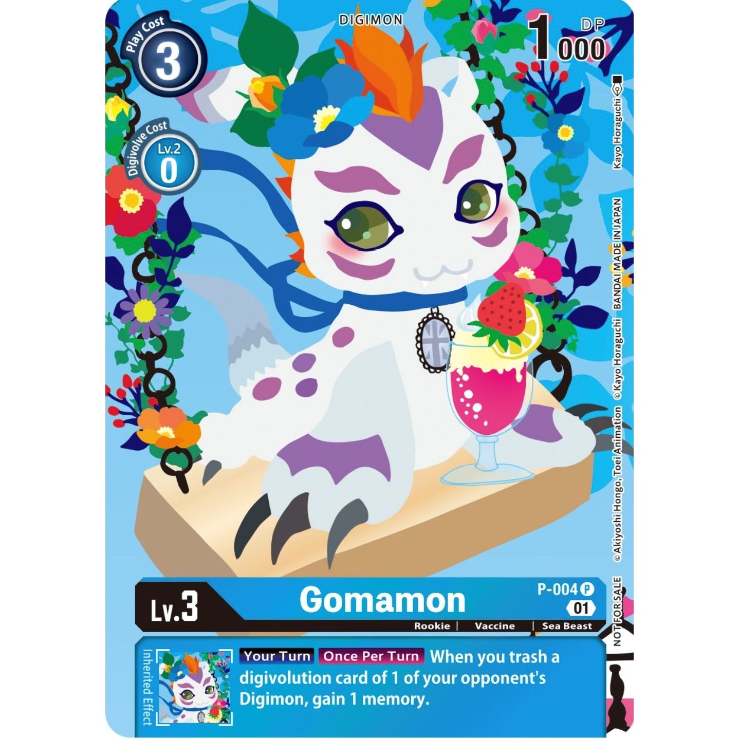 Image for Gomamon - P-004 (Tamer's Card Set 2 Floral Fun) (P-004 P) (D-PR) - Digimon Card Game