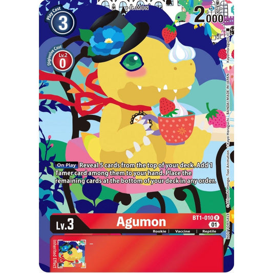 Image for Agumon - BT1-010 (Tamer's Card Set 2 Floral Fun) (BT1-010 R) (BT01-03A) - Digimon Card Game