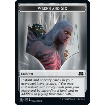 Image for Emblem - Wrenn and Six // Spirit (008) Double-Sided Token (24 // 8) (2X2) - Magic: The Gathering