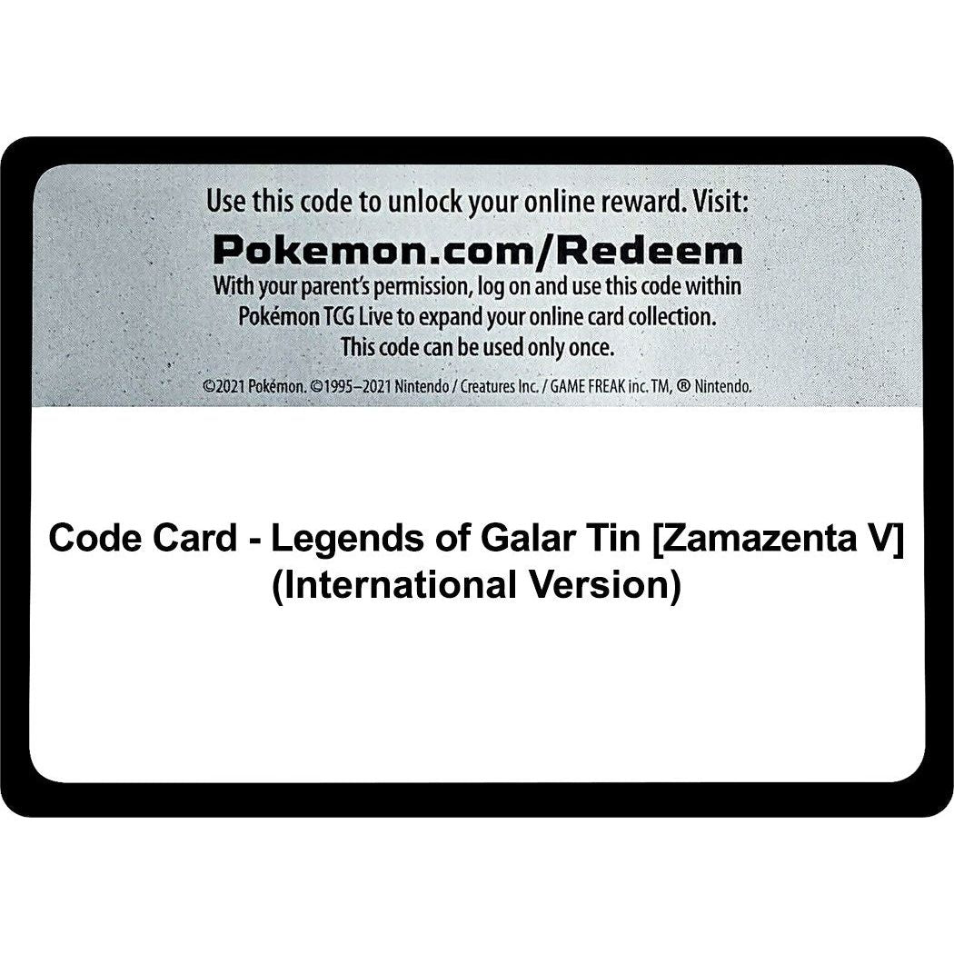 Image for Code Card - Legends of Galar Tin [Zamazenta V] (International Version) (SWSH02) - Pokemon