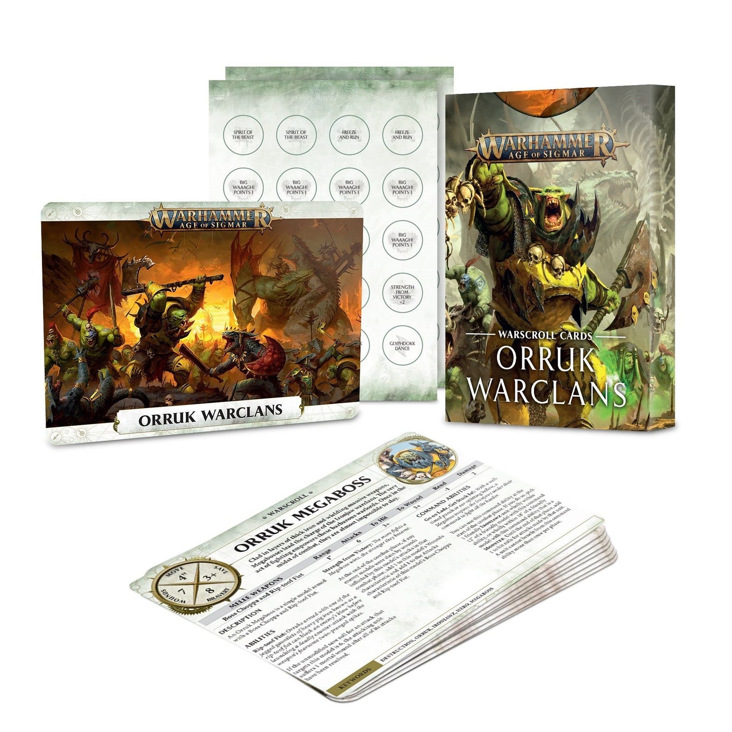 Image for Warhammer: Age of Sigmar - Warscroll Cards: Orruk Warclans - Warhammer Game Accessories
