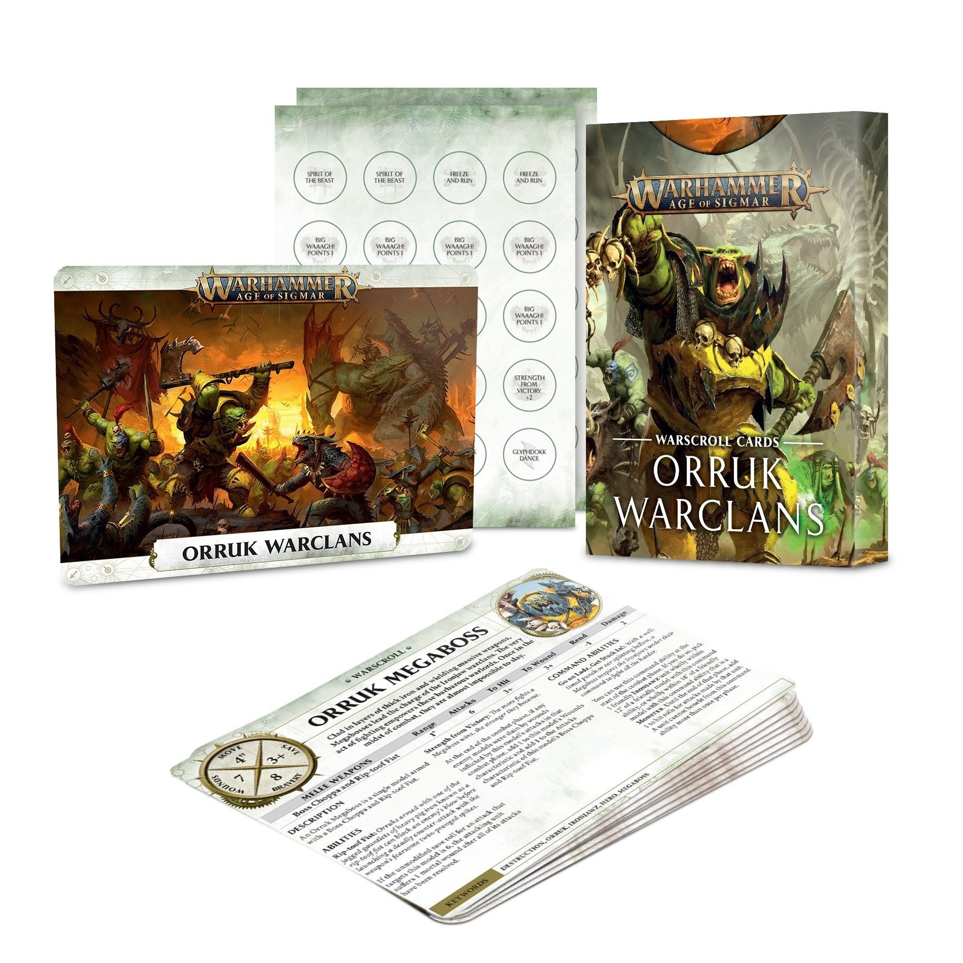 Image for Warhammer: Age of Sigmar - Warscroll Cards: Orruk Warclans - Warhammer Game Accessories