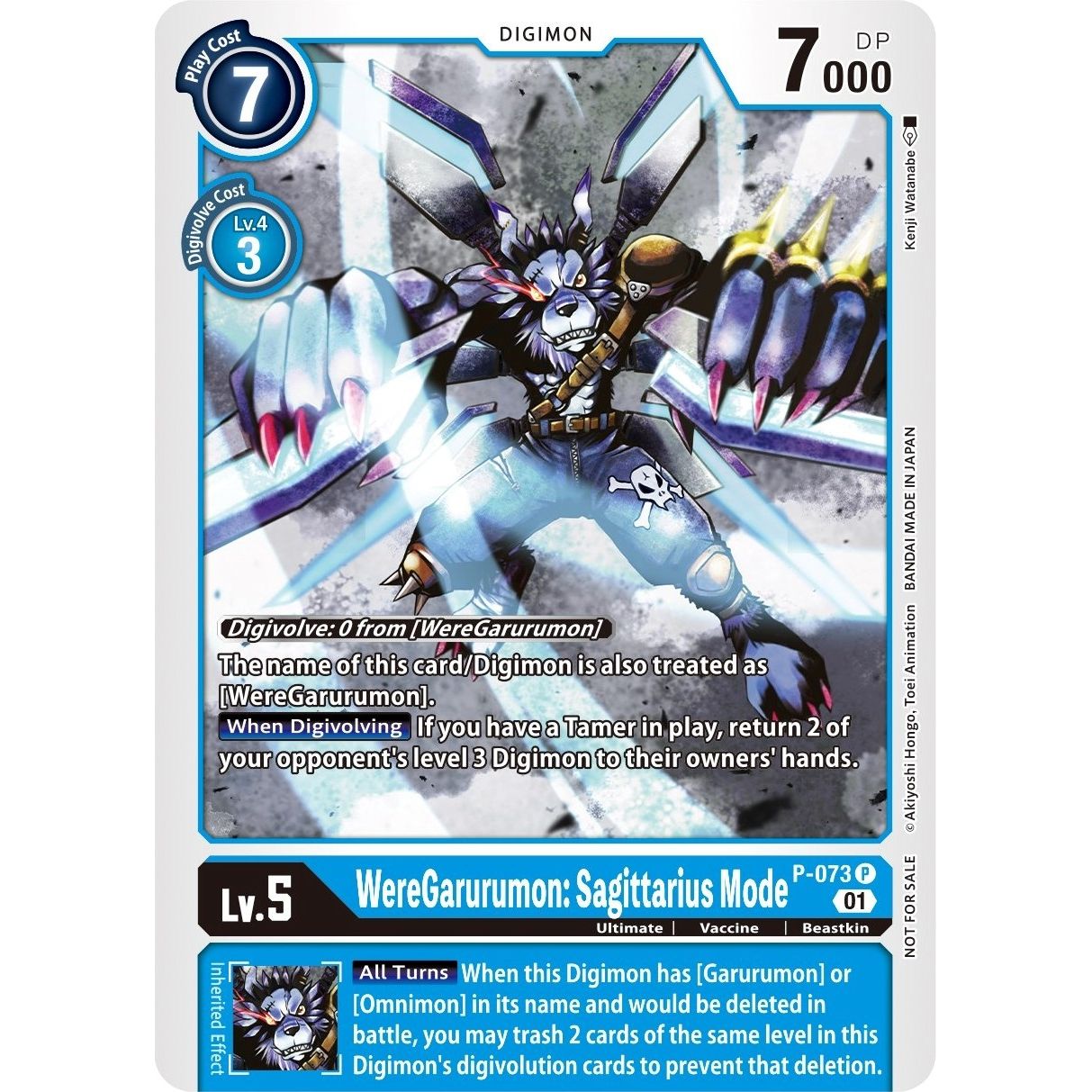 Image for WereGarurumon: Sagittarius Mode (P-073 P) (D-PR) - Digimon Card Game