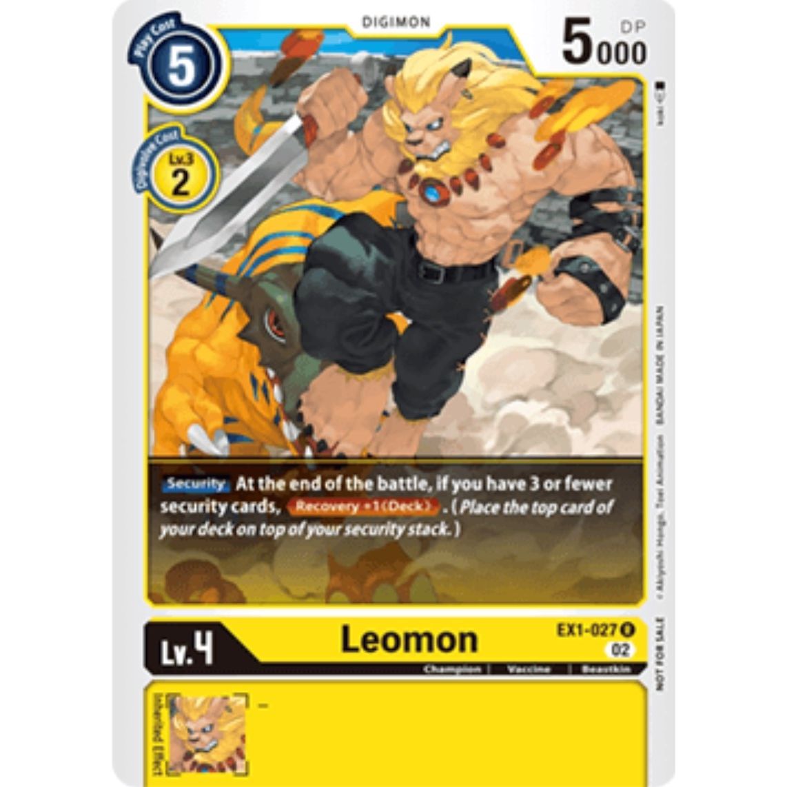 Image for Leomon (X Record Pre-Release Tournament) (EX1-027 R) (BT09_PR) - Digimon Card Game