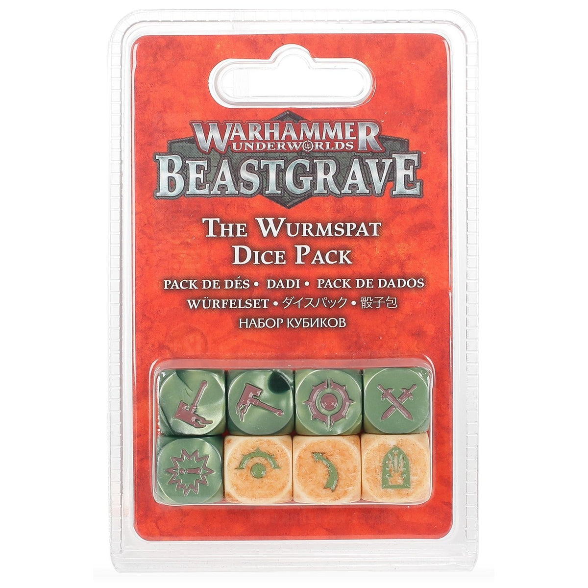 Image for Warhammer: Underworlds - The Wurmspat Dice Set (8-Pack) - Warhammer Game Accessories