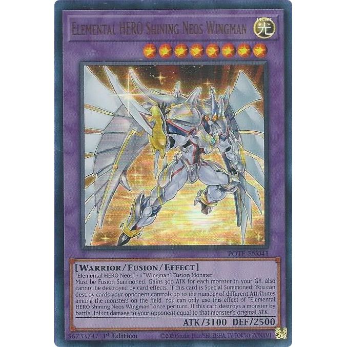 Image for Elemental HERO Shining Neos Wingman (POTE-EN041) (POTE) - YuGiOh