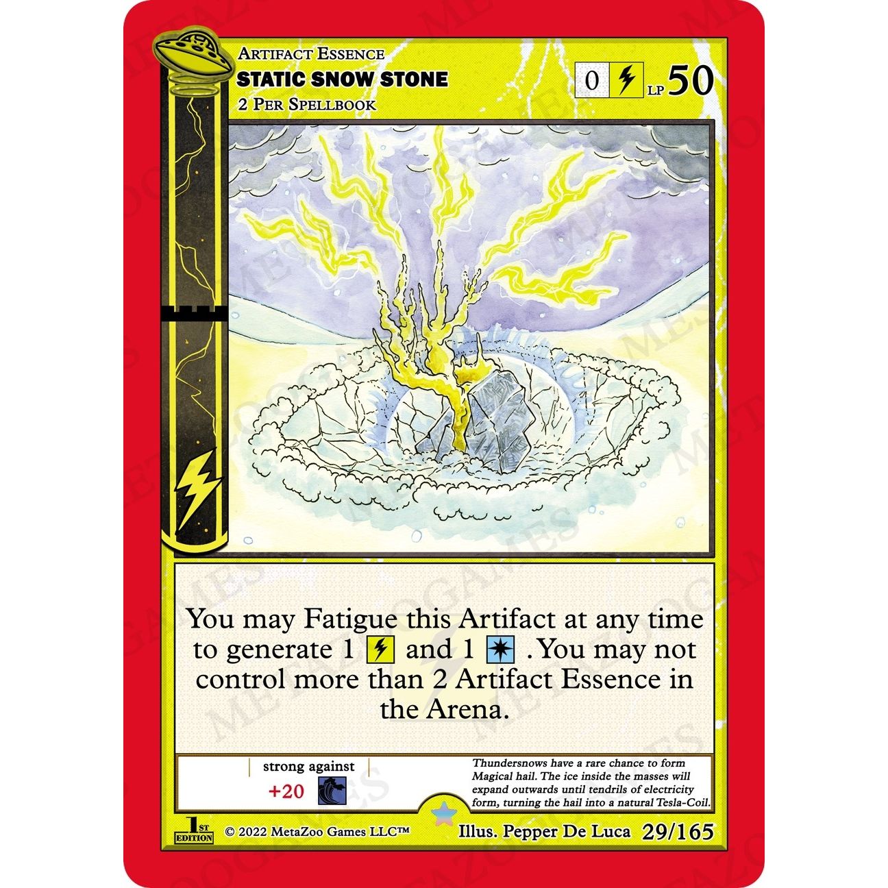 Image for Static Snow Stone (029/165) (UFOFE) - MetaZoo