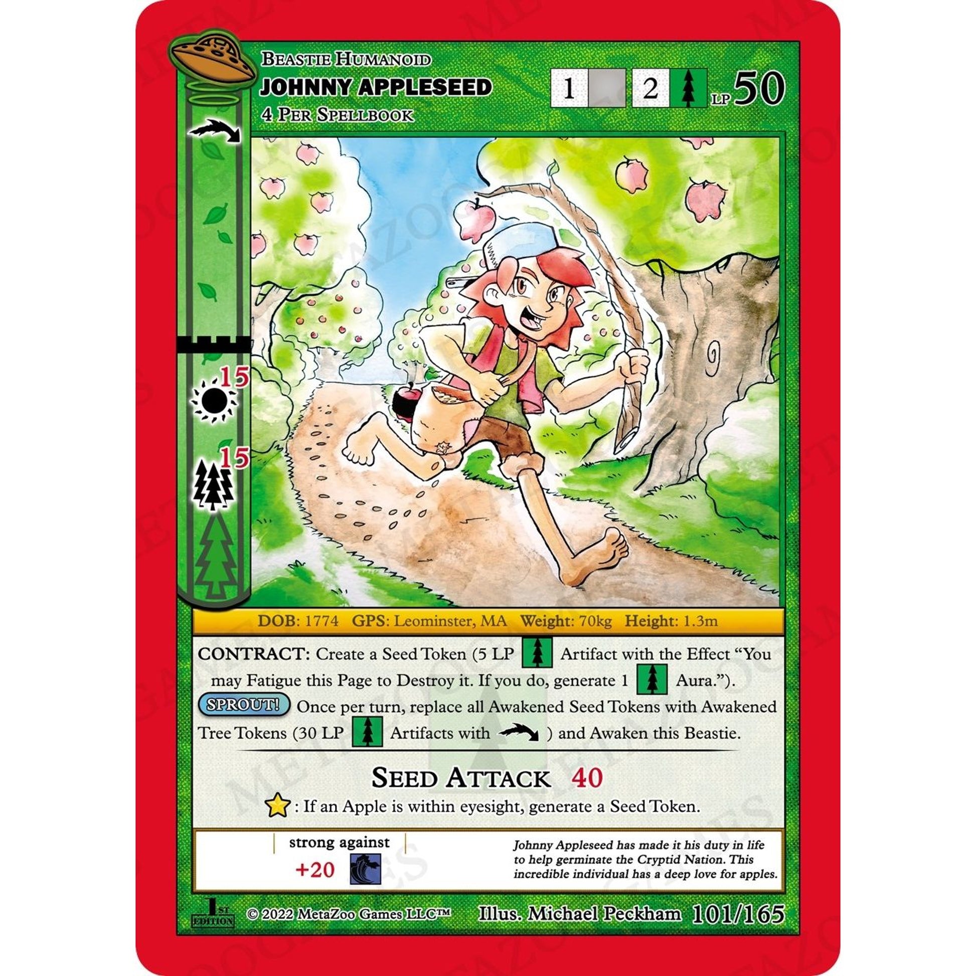 Image for Johnny Appleseed (101/165) (UFOFE) - MetaZoo