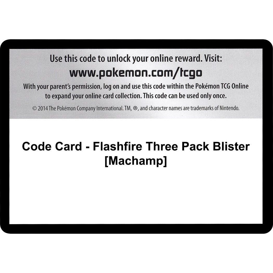 Image for Code Card - Flashfire Three Pack Blister [Machamp] (FLF) - Pokemon