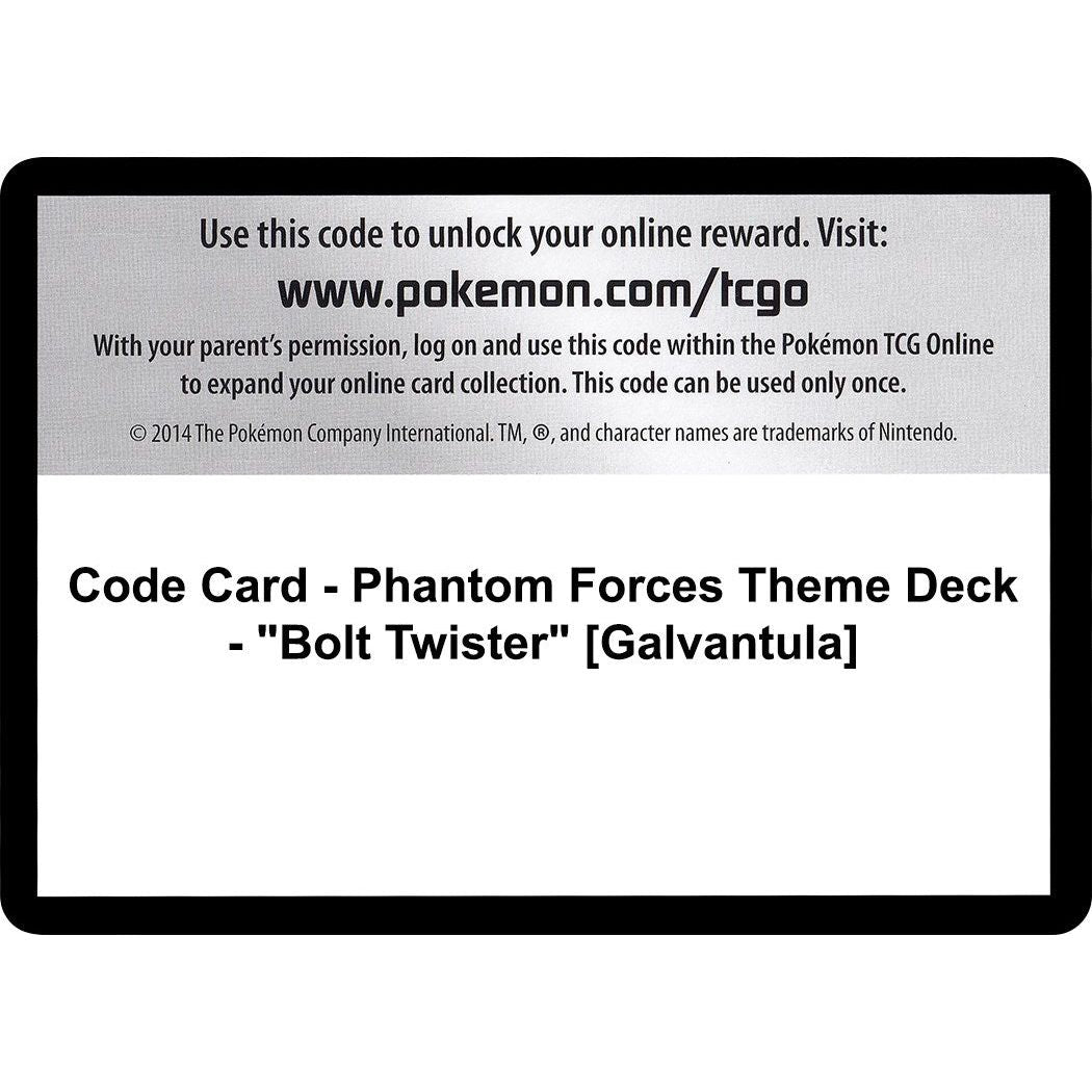 Image for Code Card - Phantom Forces Theme Deck - "Bolt Twister" [Galvantula] (PHF) - Pokemon