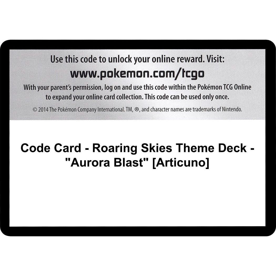 Image for Code Card - Roaring Skies Theme Deck - "Aurora Blast" [Articuno] (ROS) - Pokemon