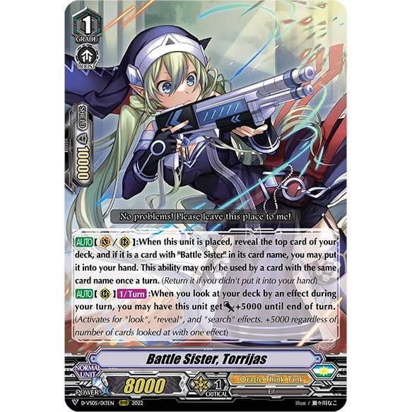 Image for Battle Sister, Torrijas (D-VS05/013EN) (D-VS05) - Cardfight Vanguard