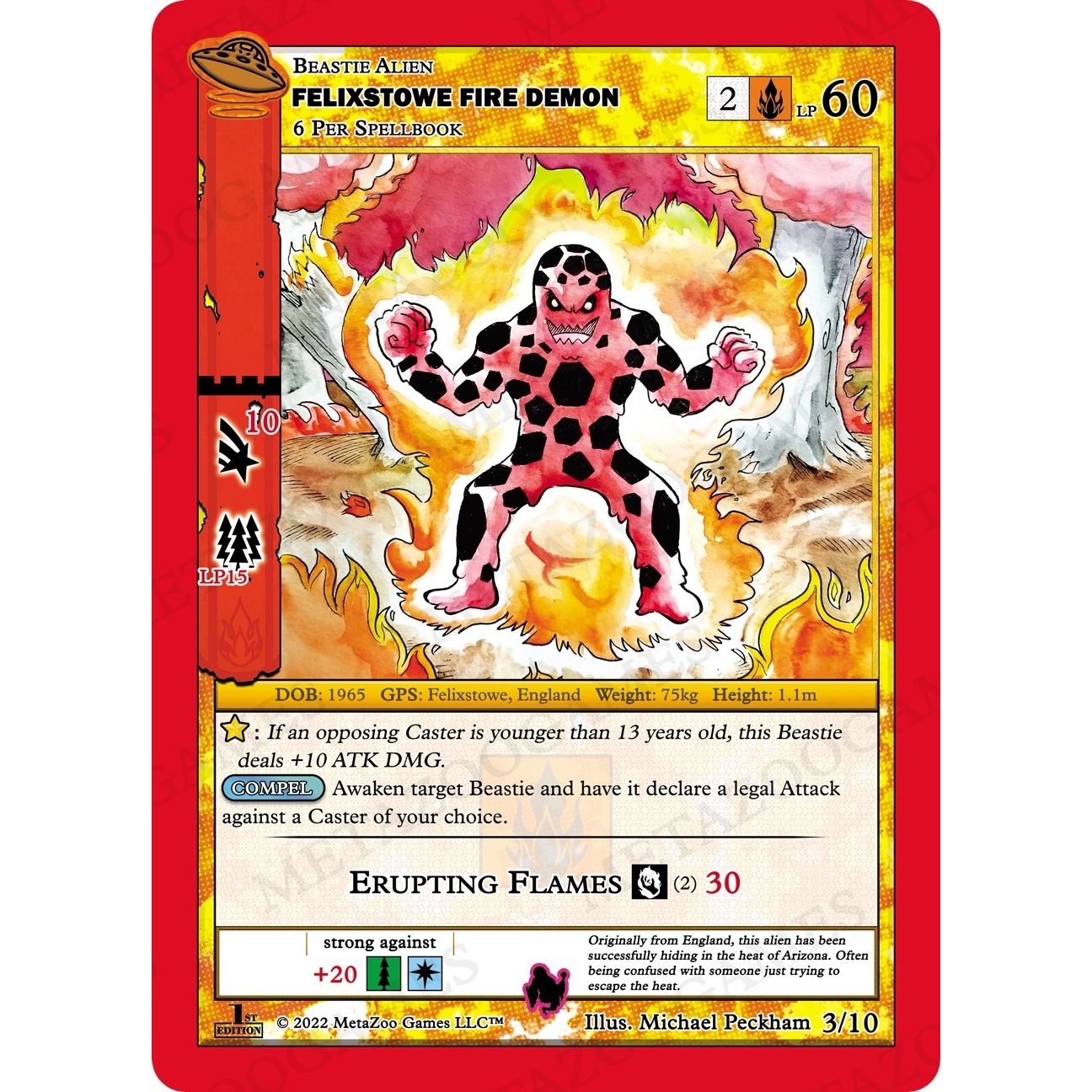 Image for Felixstowe Fire Demon (3/10) (UFOFE-RE) - MetaZoo