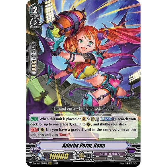 Image for Adorbs Perm, Rona (D-VS05/054EN) (D-VS05) - Cardfight Vanguard