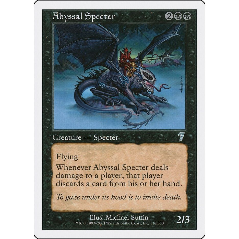 Image for Abyssal Specter (116) (7ED) - Magic: The Gathering