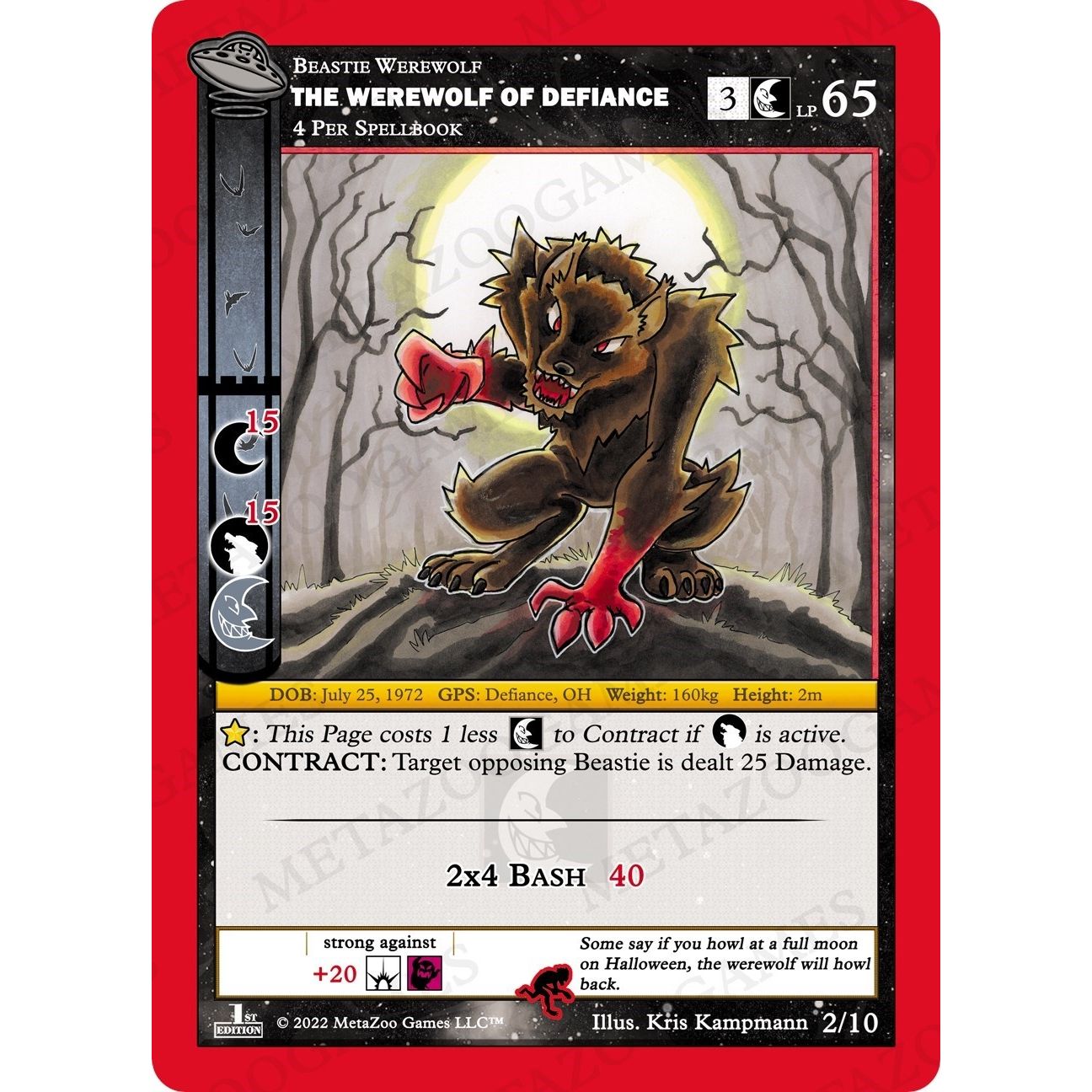 Image for The Werewolf Of Defiance (2/10) (UFOFE-RE) - MetaZoo