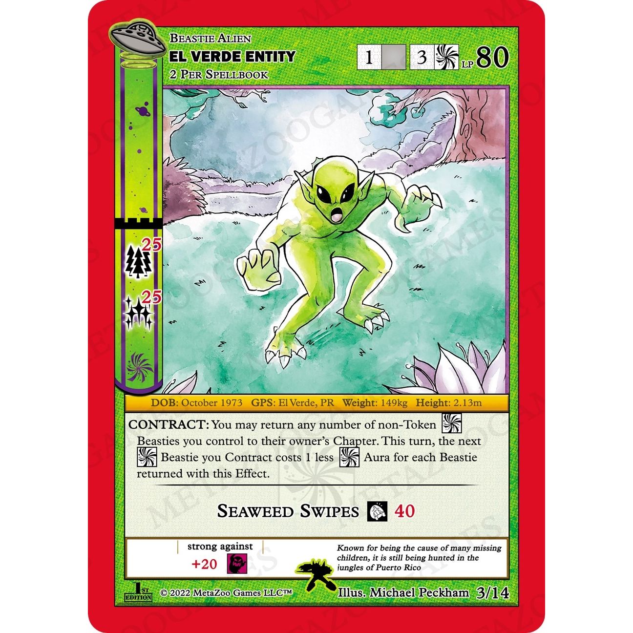 Image for El Verde Entity (3/14) (UFOFE-TD) - MetaZoo