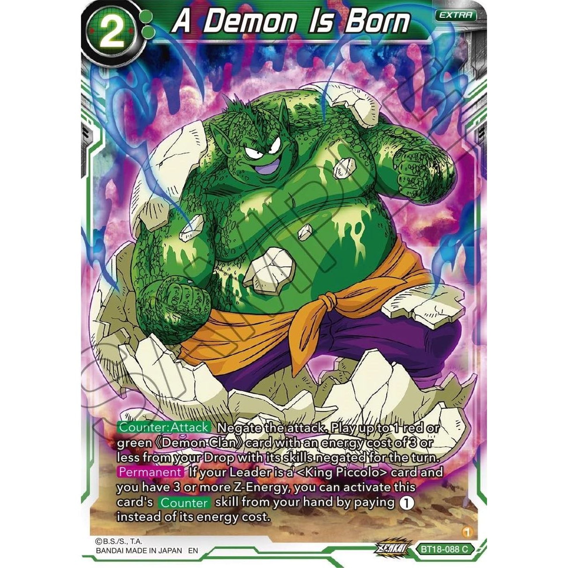 Image for A Demon Is Born (BT18-088) (DBS-B18) - Dragon Ball Super: Masters