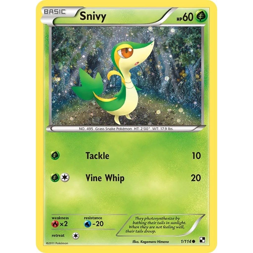 Image for Snivy - 1/114 (Cosmos Holo) (001/114) (MCAP) - Pokemon